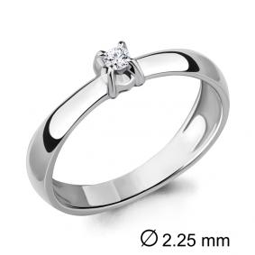 Кольцо из белого золота AQUAMARINE 962900 с бриллиантом 962900 фото