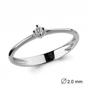 Помолвочное кольцо из белого золота AQUAMARINE с бриллиантом 962903 962903 фото