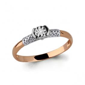 Золотое кольцо AQUAMARINE 962973к с бриллиантом 962973к фото