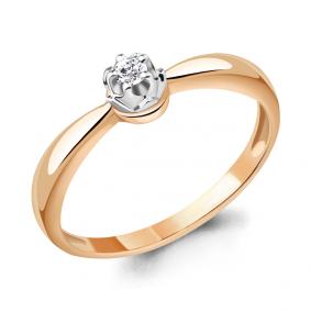 Золотое помолвочное кольцо AQUAMARINE с бриллиантом 963019к 963019к фото