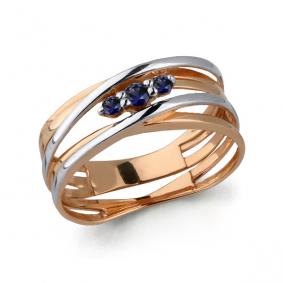 Золотое кольцо AQUAMARINE 963034кс с сапфиром 963034кс фото
