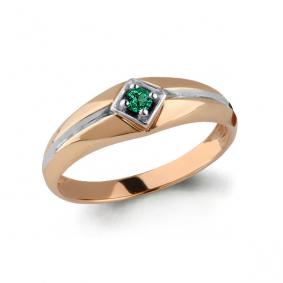 Золотое кольцо AQUAMARINE 963041к с изумрудом 963041к фото