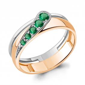 Золотое кольцо AQUAMARINE 963066ки с изумрудом 963066ки фото