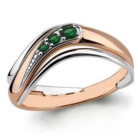 Золотое кольцо AQUAMARINE 963071ки с изумрудом 963071ки фото