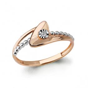 Золотое кольцо AQUAMARINE 963081к с бриллиантом 963081к фото