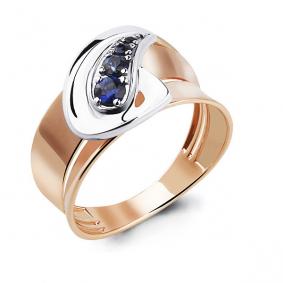 Золотое кольцо AQUAMARINE 963144к с сапфиром 963144к фото