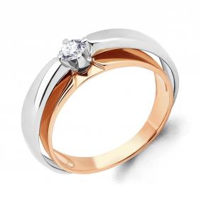 Золотое кольцо AQUAMARINE 963149к с бриллиантом 963149к фото