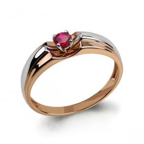 Золотое кольцо AQUAMARINE 963172кр с рубином 963172кр фото