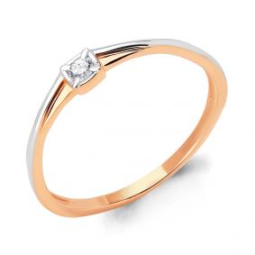 Золотое кольцо AQUAMARINE 963210к с бриллиантом 963210к фото