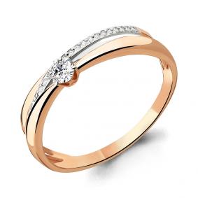 Золотое кольцо AQUAMARINE 963221Ак с бриллиантом 963221Ак фото