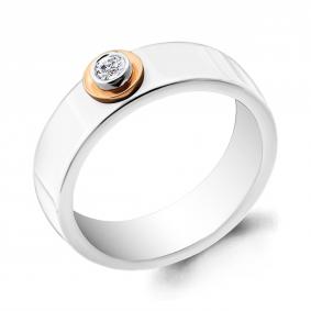 Золотое кольцо AQUAMARINE 963324к с бриллиантом 963324к фото