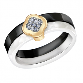 Золотое кольцо AQUAMARINE 963373к с бриллиантом 963373к фото