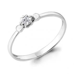 Помолвочное кольцо из белого золота AQUAMARINE с бриллиантом 963386 963386 фото