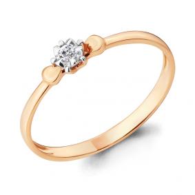 Золотое кольцо AQUAMARINE 963386к с бриллиантом 963386к фото