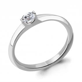 Кольцо из белого золота AQUAMARINE 963504 с бриллиантом 963504 фото