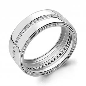 Кольцо из белого золота AQUAMARINE 963618 с бриллиантом 963618 фото