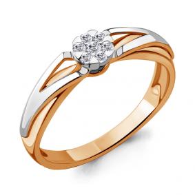 Золотое кольцо AQUAMARINE 963716к с бриллиантом 963716к фото