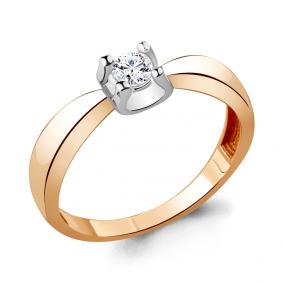 Золотое кольцо AQUAMARINE 963760к с бриллиантом 963760к фото