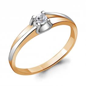 Золотое кольцо AQUAMARINE 963762к с бриллиантом 963762к фото