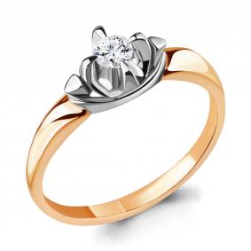 Золотое кольцо AQUAMARINE 963771к с бриллиантом 963771к фото