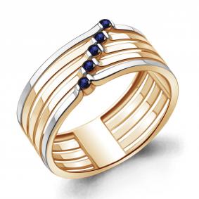 Золотое кольцо AQUAMARINE 963848кс с сапфиром 963848кс фото
