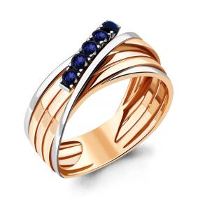 Золотое кольцо AQUAMARINE 963853кс с сапфиром 963853кс фото