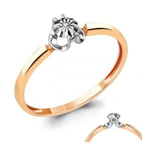 Золотое кольцо AQUAMARINE 963935к с бриллиантом 963935к фото