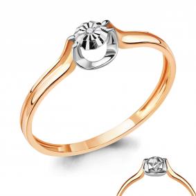 Золотое кольцо AQUAMARINE 963936к с бриллиантом 963936к фото