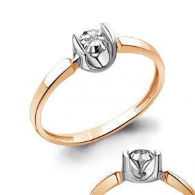 Золотое кольцо AQUAMARINE 963938к с бриллиантом 963938к фото