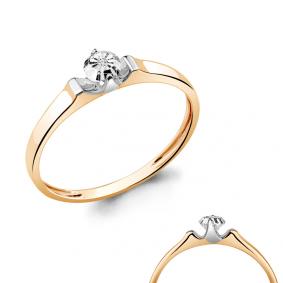 Золотое помолвочное кольцо AQUAMARINE с бриллиантом 963943к 963943к фото