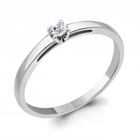 Кольцо из белого золота AQUAMARINE 964003 с бриллиантом 964003 фото