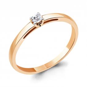 Золотое помолвочное кольцо AQUAMARINE с бриллиантом 964003к 964003к фото