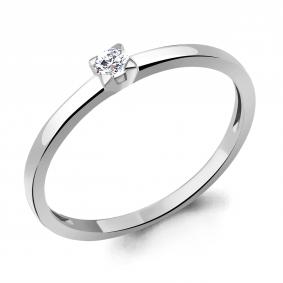 Помолвочное кольцо из белого золота AQUAMARINE с бриллиантом 964031 964031 фото