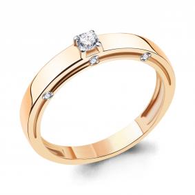 Золотое кольцо AQUAMARINE 964059к с бриллиантом 964059к фото