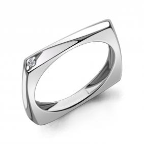 Кольцо из белого золота AQUAMARINE 964066 с бриллиантом 964066 фото