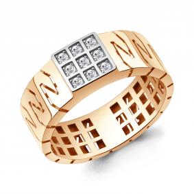 Золотое кольцо AQUAMARINE 964395к с бриллиантом 964395к фото