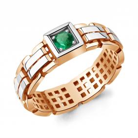 Золотое кольцо AQUAMARINE 964411ки с изумрудом 964411ки фото