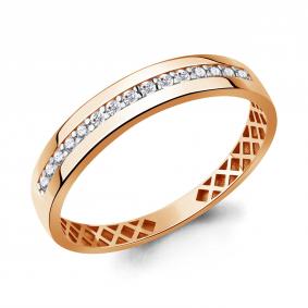 Золотое кольцо AQUAMARINE 964432к с бриллиантом 964432к фото