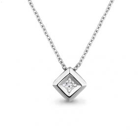 Колье из белого золота AQUAMARINE 970381 с бриллиантом 970381 фото