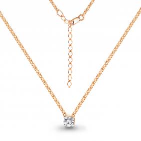 Золотое колье AQUAMARINE 970468к с бриллиантом 970468к фото