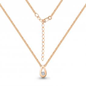 Золотое колье AQUAMARINE 970469к с бриллиантом 970469к фото