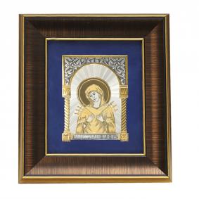 Икона из серебра ручной работы Божией Матери Семистрельная ИП Шавкунов ИН 9801015-с 9801015-с фото