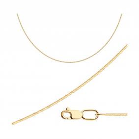 Цепь плетение Снейк (Тонда) из золочёного серебра SOKOLOV 988010300-37 988010300-37 фото