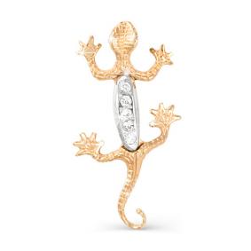 Золотая подвеска КЮЗ Del'ta D030004 с фианитом D030004 фото