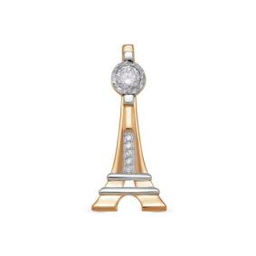 Золотая подвеска КЮЗ Del'ta D0300143 с фианитом D0300143 фото