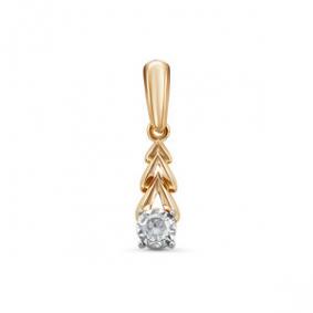 Золотая подвеска КЮЗ Del'ta D0300301 с фианитом D0300301 фото