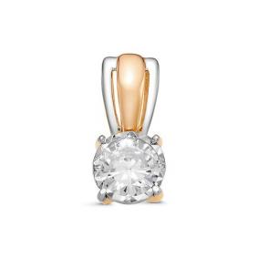 Золотая подвеска КЮЗ Del'ta D0300340 с фианитом D0300340 фото