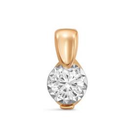 Золотая подвеска КЮЗ Del'ta D0300342 с фианитом D0300342 фото