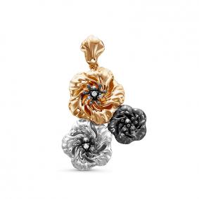 Золотая подвеска КЮЗ Del'ta D0300431 с фианитом D0300431 фото