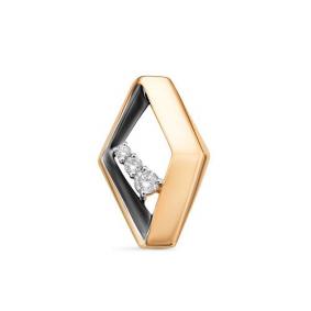 Золотая подвеска КЮЗ Del'ta D0300485 с фианитом D0300485 фото